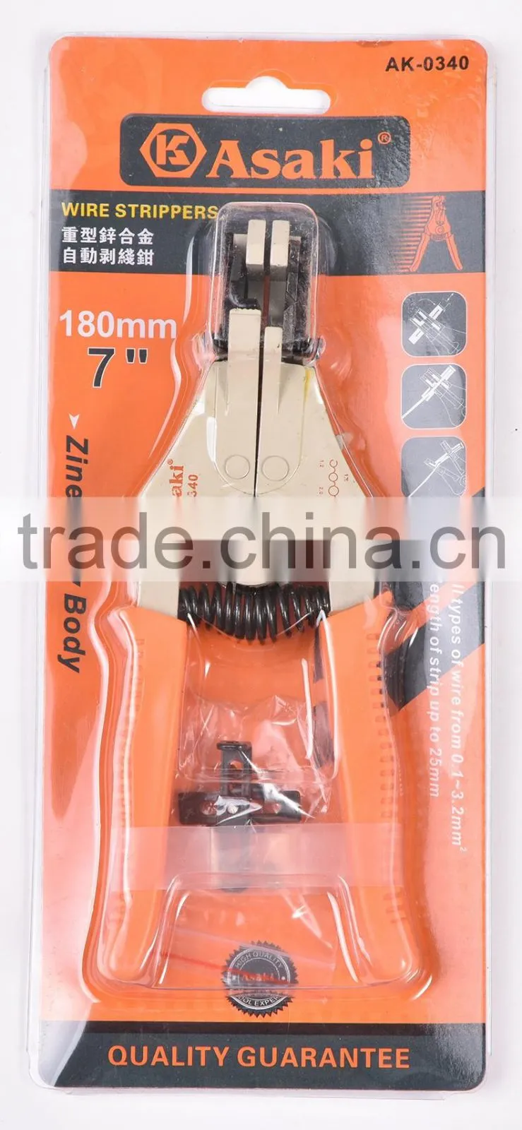 AK-0340 Good selling zinc alloy material multifunctional wire stripper