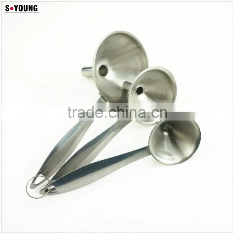 42134 3PCS Latest popular high quality small stainless steel funnel
