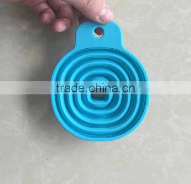 100% food grade collapsible silicone funnel Foldable Funnel