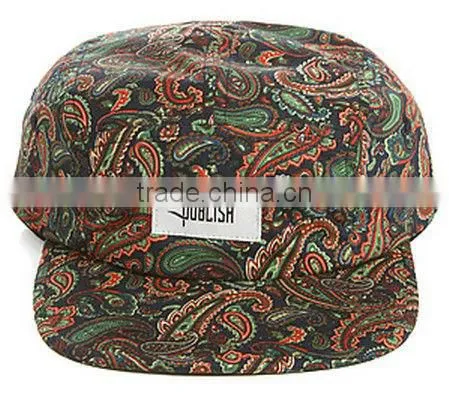 Spring causal cap custom 5 panel colorful flat brim hats