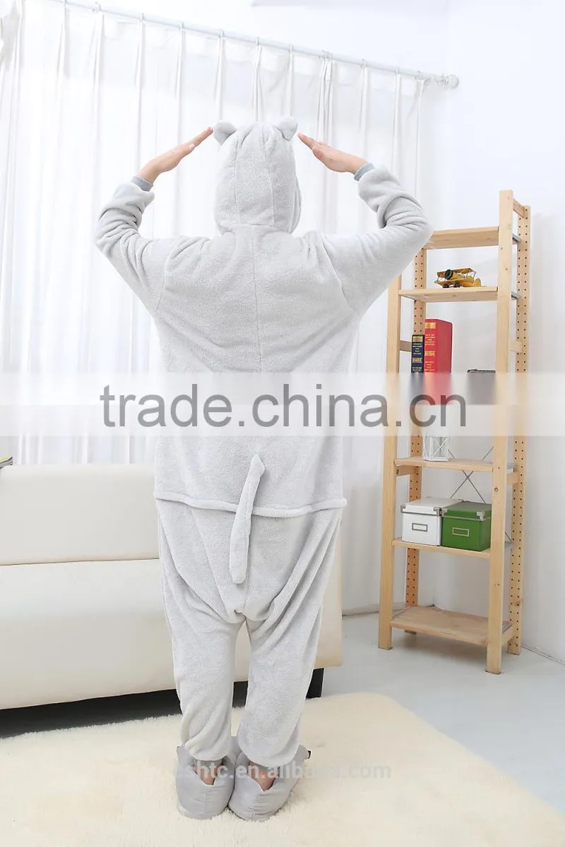 flannel cartoon adult animal jumpsuit animal pajamas jumpsuit totoro design