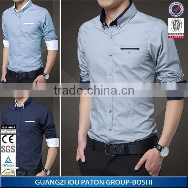 Men business formal shirt men's shirt slim fit from Guangzhou