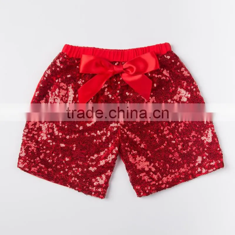 china product and factory direct sale wholesale cotton sequin sparkle shorts for baby kids for sports