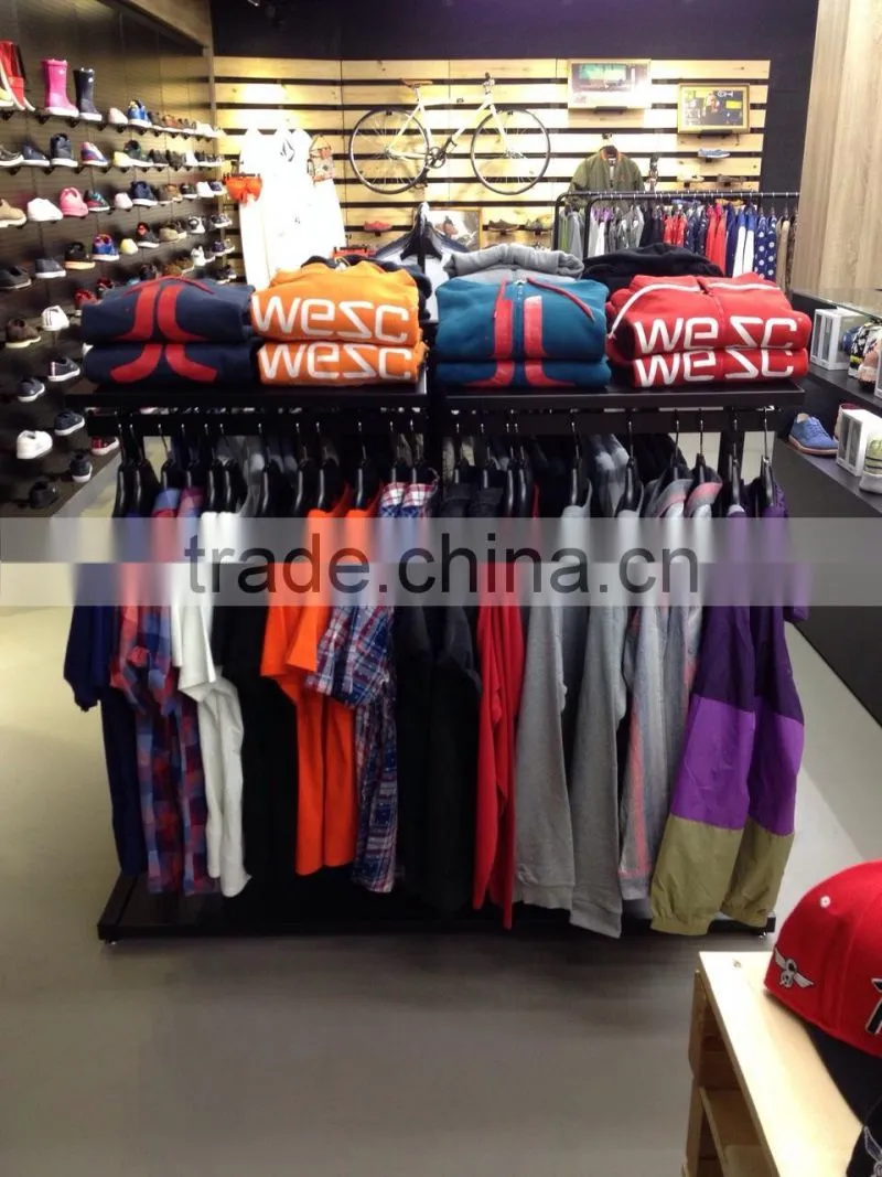high quality iron hangers for clothes shopping mall shop display