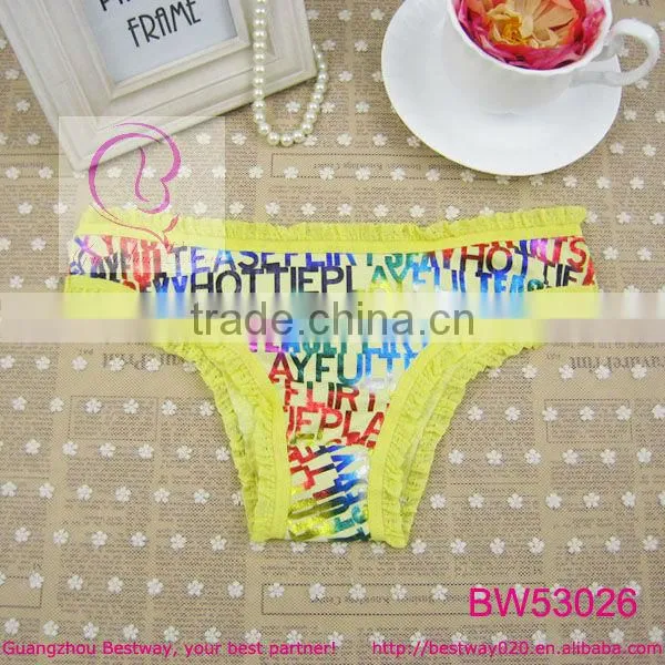 Sex picture of sexy woman like fashion flash cotton panties with lace in apparels