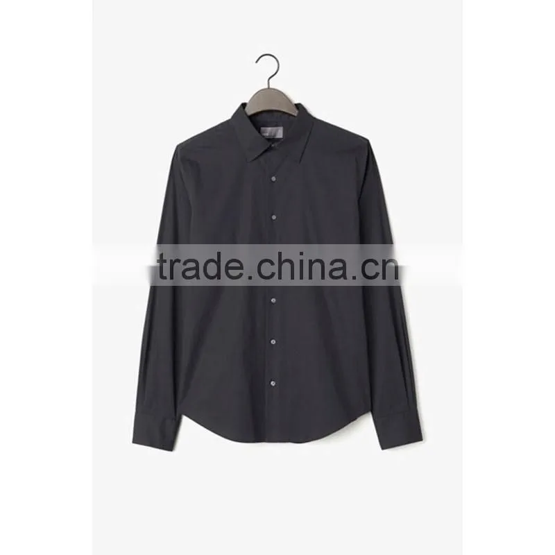 OEM service for 100% cotton new design black mens shirts models