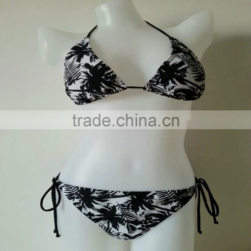 Top quality new arrival orange shivering triangle women bikini swimwear