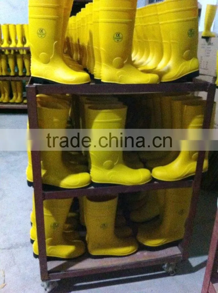 High Quality Erode Resistance Antislip PVC Chemical Steel Toe Work Boots