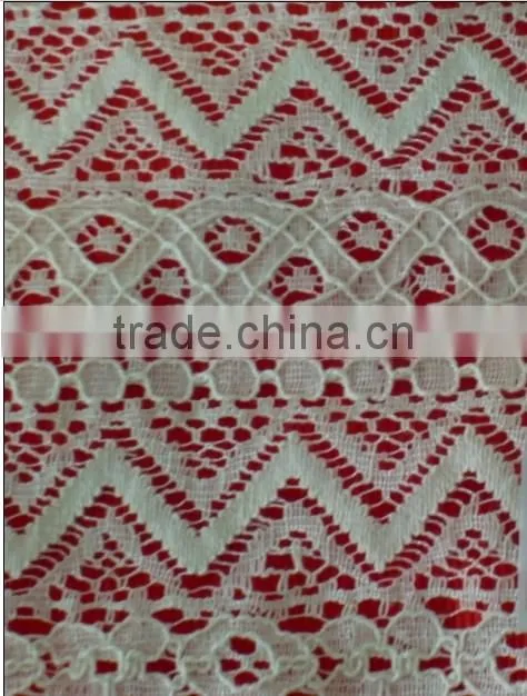 R&H New Product In China Narrow Lace Trim Floral Embroidery 100% Cotton Lace Trim