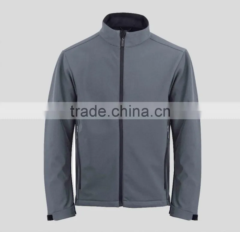 2017 Men's 3 layer bonded hydrophobic softshell fabric jacket