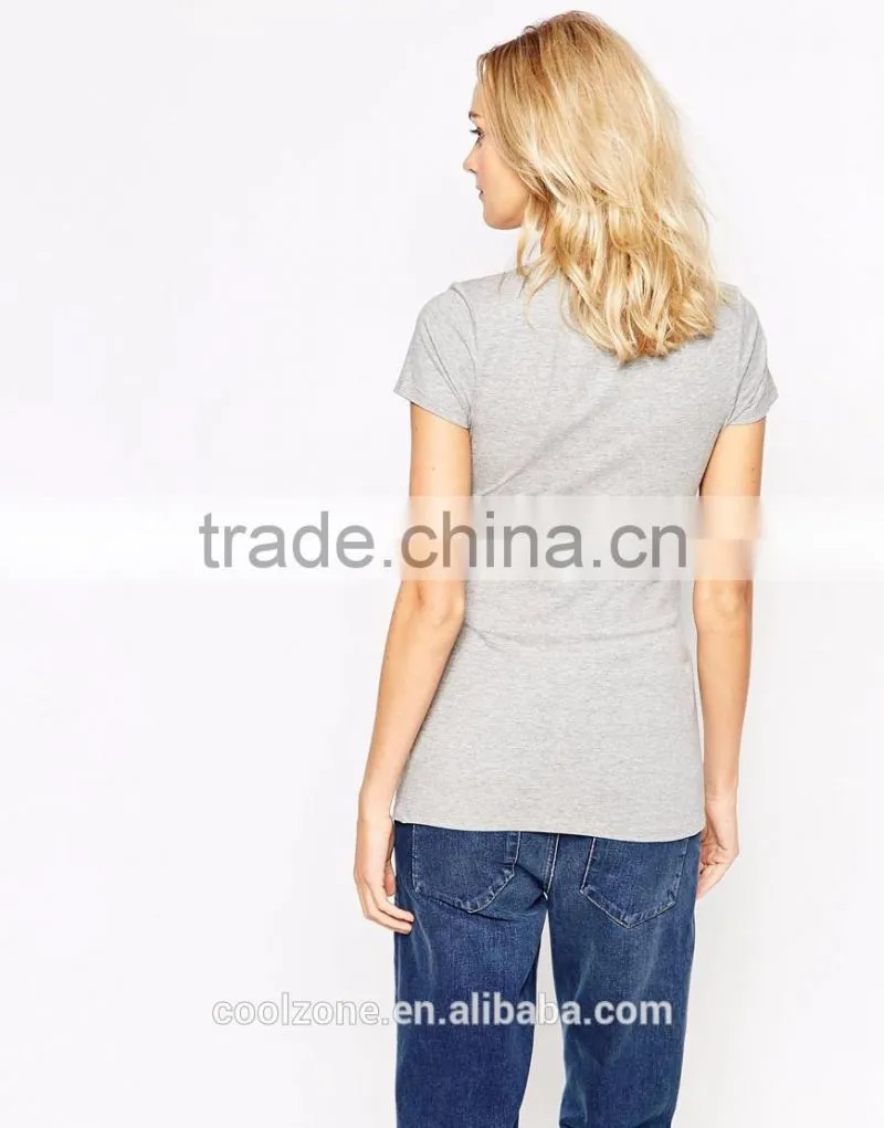 Women slim fit scoop neck maternity tee shirt wholesale blank maternity nursing t shirts