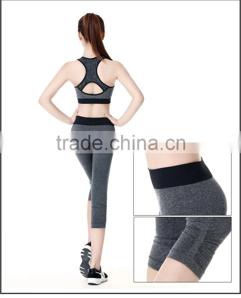 High quality Casual yoga clothing wholesale pants /tank tops sets