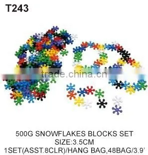 500g Snowflakes Building Block Construct Kid Toys Plum Blossom Block