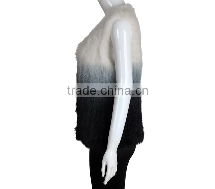 YR554 Fashion Women Short Style 1*1 Knit Rabbit Fur Vest Wholesale and Retail all Accept~Degrade~~