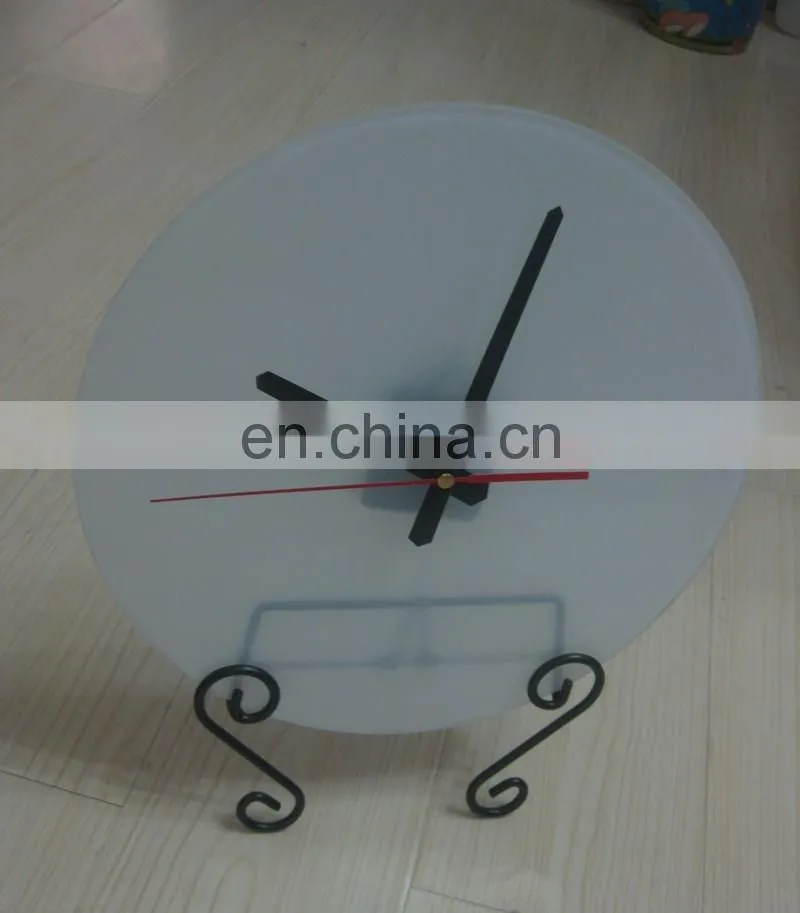 sublimation white coating tempered glass clock