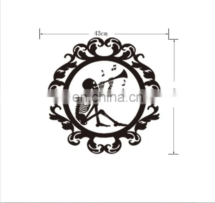 Halloween Theme Skeletons Frame Window/Wall Sticker Halloween Decoration Home Decoration