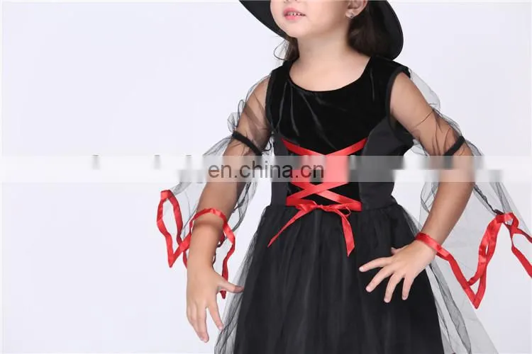 kid halloween witch fancy party costume