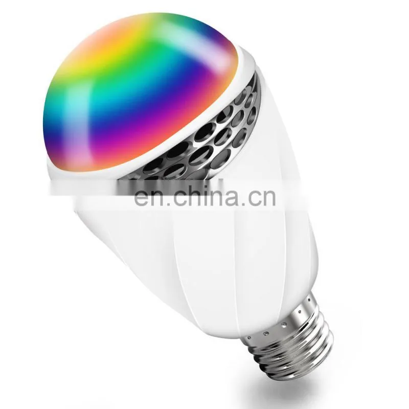 Smart Voice Bulb 3W LED Speech Recognize Bulb, Voice Control Lamp Color-changing Light in English Language E27 Base Holder