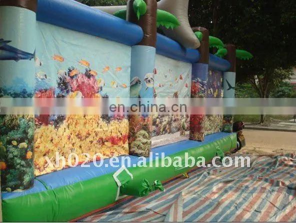 Endless fun and populare outdoor or indoor commercial grade vinyl tarpaulin giant inflatable amusement park FU025