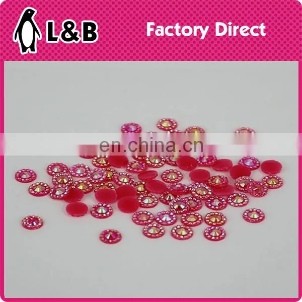 5mm high quality new design flower colorful resin stone