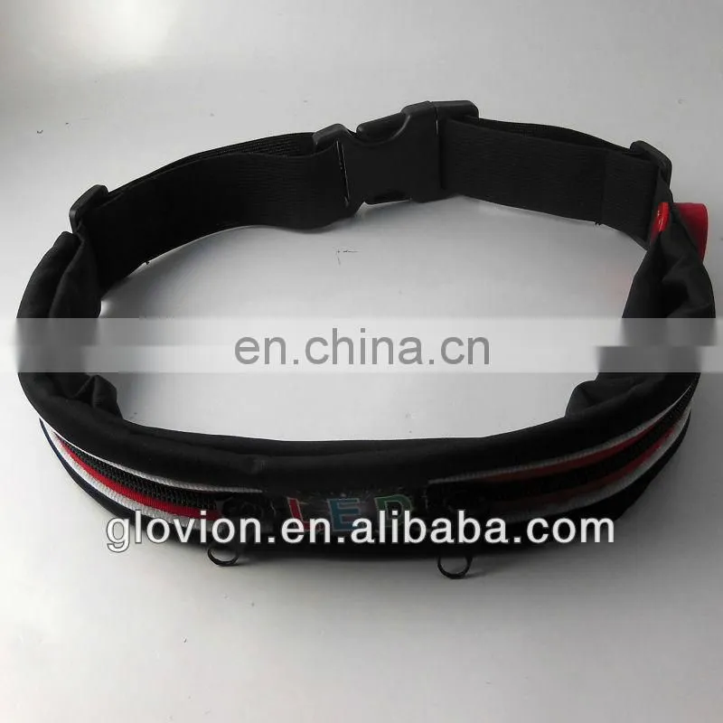 2014 NEWEST led sports belt bag LED phone case waist belt led sports belt