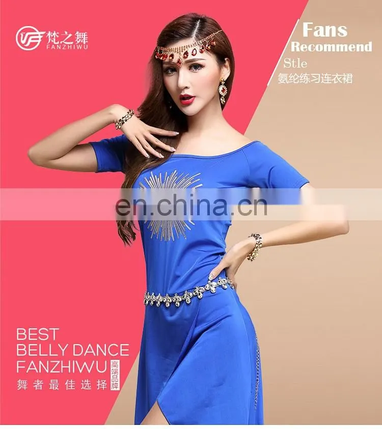 T-5113 Fashion high spandex hot drill designed plus size practice belly dance wears