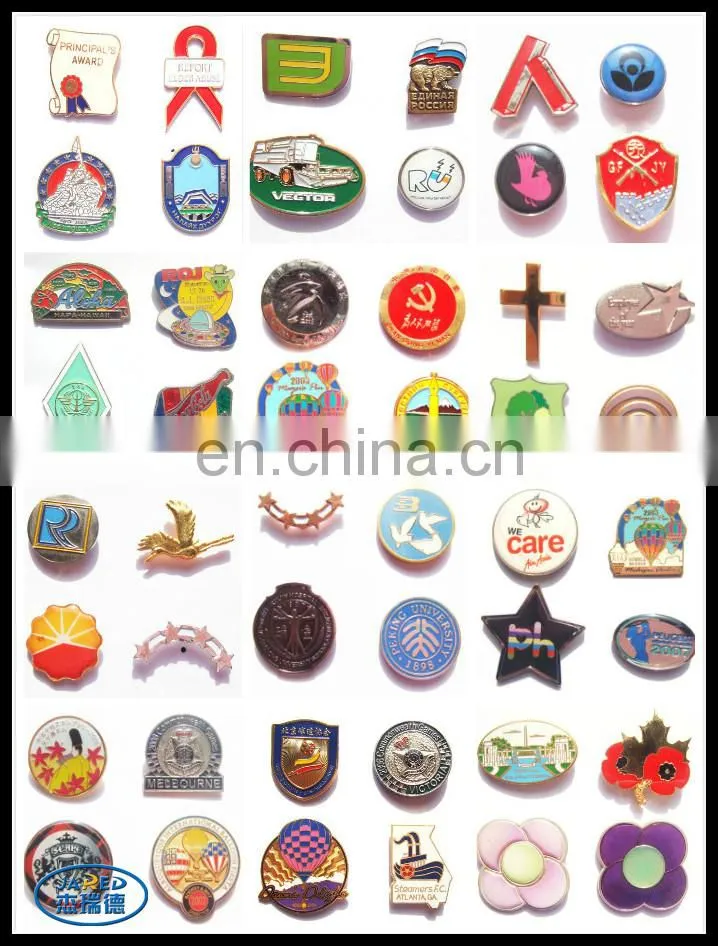 Cheap animation style custom plastic pins round badges