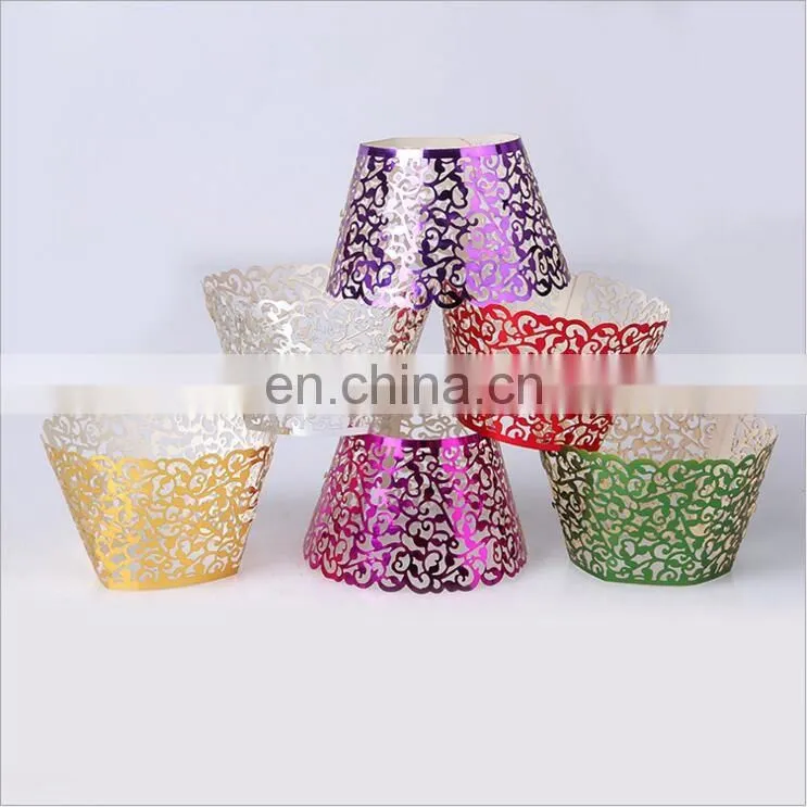 Cupcake wrappers filigree vine cake wraps wedding birthday decorating