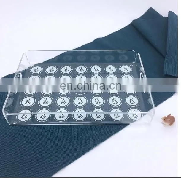 Custom design acrylic plexiglass perspex mirror tray,wholesale lucite tray with insert