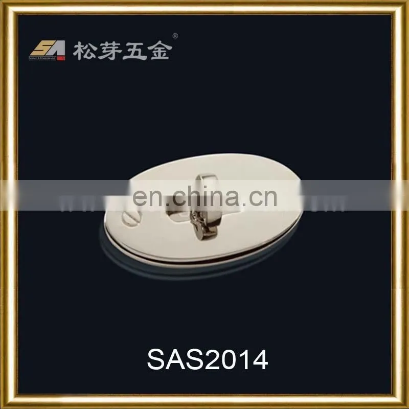 Durable Handbag Hardware Lock, Shiny Zinc Alloy Lock Hardware For Lady Lock