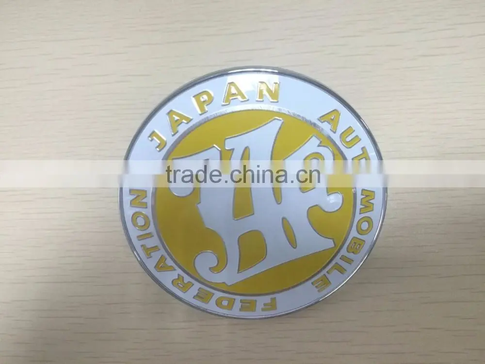 Distinctive Trendy Yellow JAF Front Grill Badge