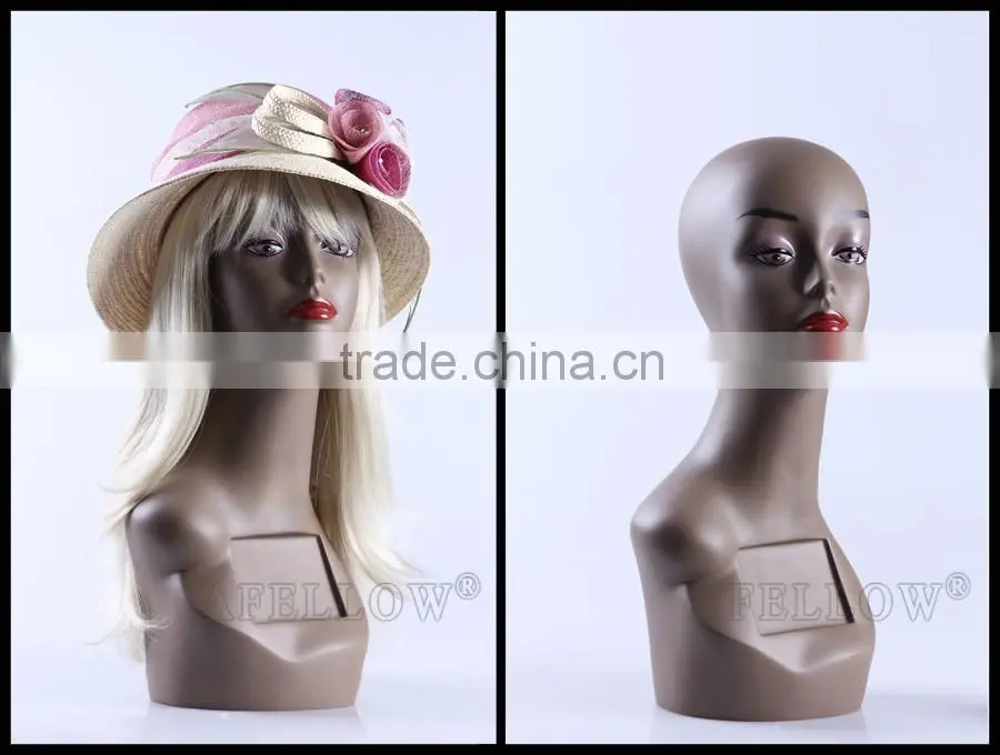 Plastic head Mannequin African Black Head mannequin wig model head H1044