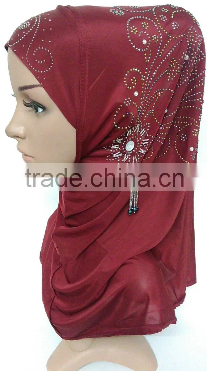2016 New Fashion islamic hejab Beaded big HIJAB