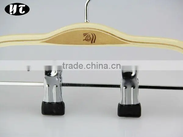 HA442 laminated pants hanger with clips