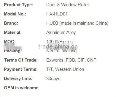 HLD01 cheap good quality pulleys for sliding doors