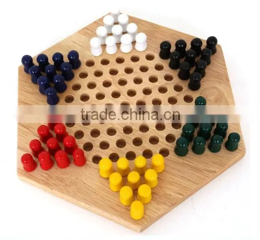 2015 hot promotional items wooden musical instruments play chess game now wooden hexagon draughts Children's early education toy
