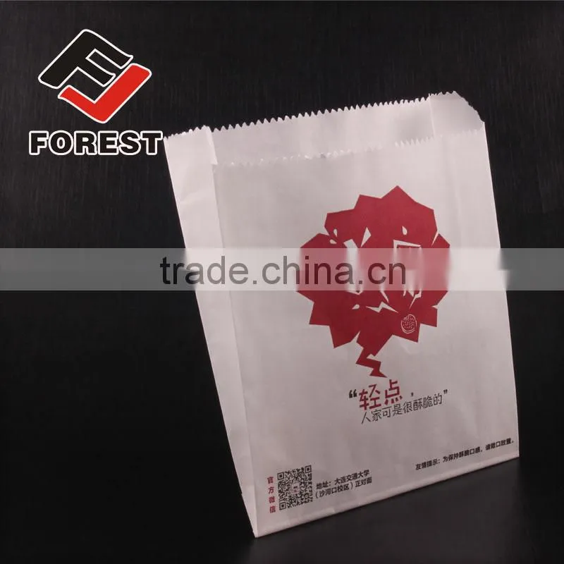 food brown packaging paper bag, food white kraft paper bag, pe laminated greaseproof bag