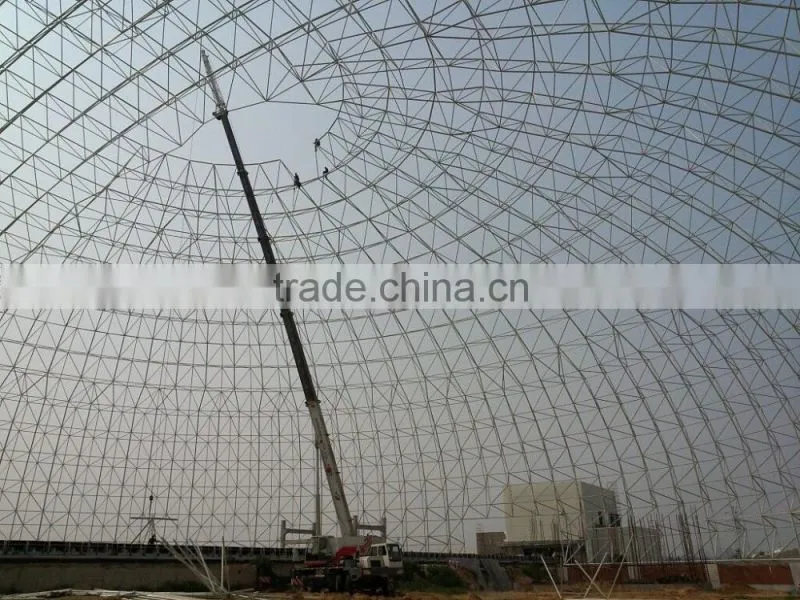 Stainless steel space frame coal storage yard