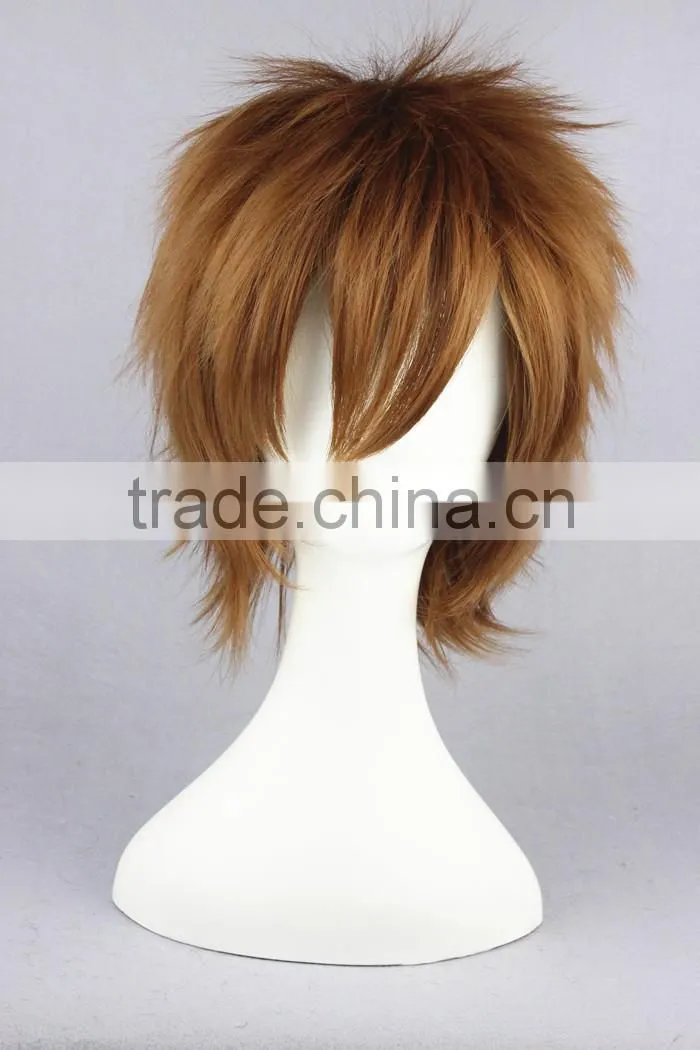 High Quality 35cm Short Straight Naruto wig Sabaku no Gaara Brown Wig Cosplay Synthetic Anime Wig Cosplay Hair Wigs