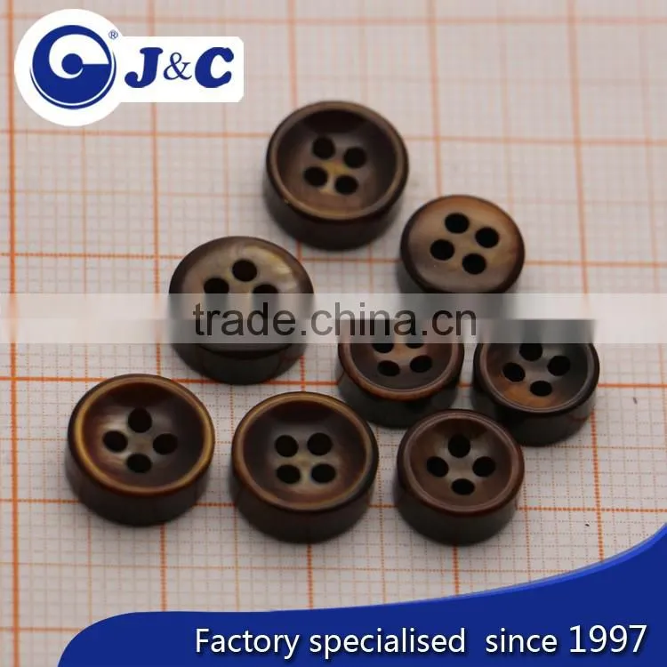 4mm thickness pearl shell buttons ,brown MOP shells shirt button