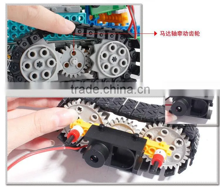 Hot style4 Channel Remote Control suit remote Variety building blocks bricks educational toys assembled robot tank