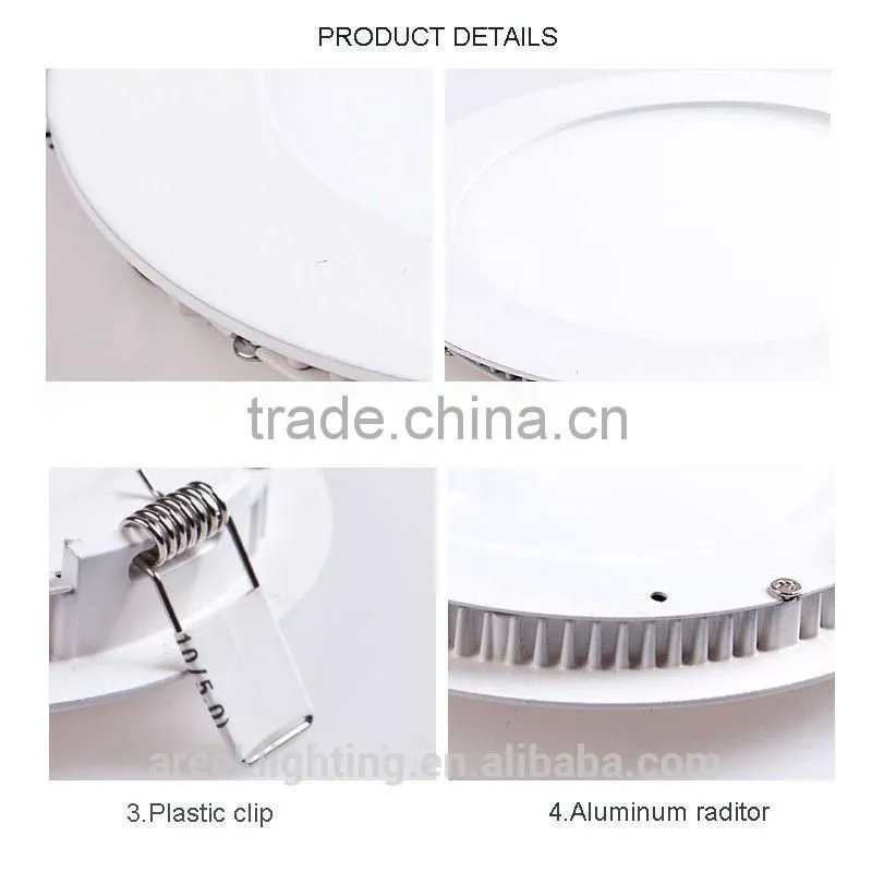 Factory price 3W 4W 6W 12W slim round ceiling LED panel light