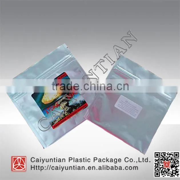high quality card zippper packaging bag with your logo design