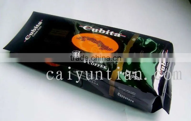 Coffee side gusset bags/ stand up coffee packing bags/ custom printing coffee food package bag