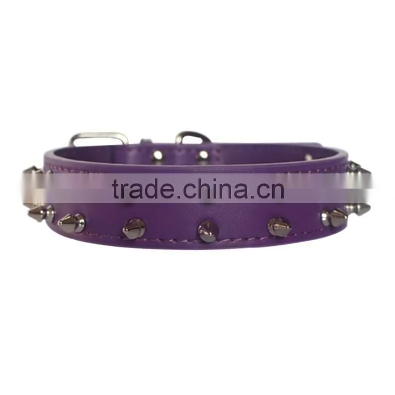 Wholesale nail bullet pet collars double row dog collar