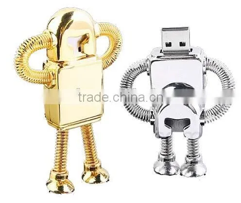 2016 high speed good quality promotional gift metal robot USB Flash drive 8GB