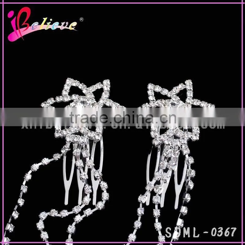 Crystal rhinestone claw chain wedding hair combs,wedding hair accessories,hair comb for bridal