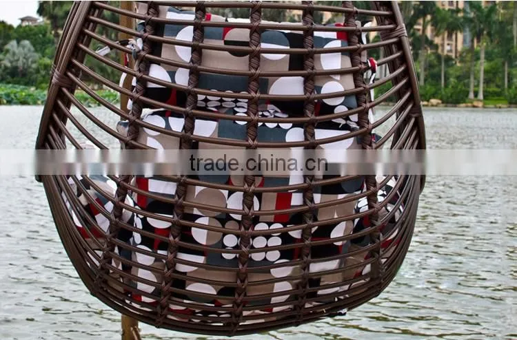 Rattan Outdoor Steel Garden Swing Chair Cover Outdoor Single Seat Swing Chair