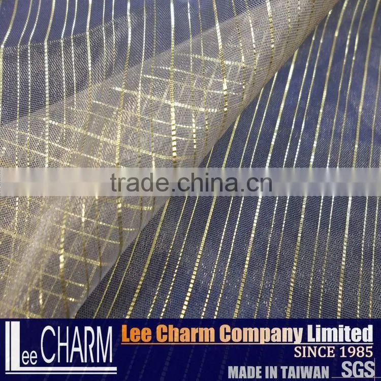 Glitter African Organza Roll Nylon Curtain Fabric
