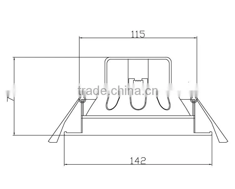 100mm cutout dimmable led down light 15W 220V